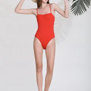 Red Rib Swimsuit 